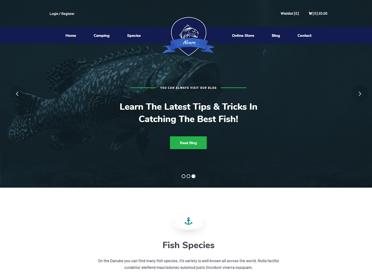 Fishing & Hunting Multipurpose WordPress Theme