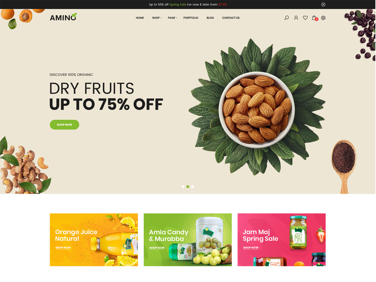 Amino - Organic & Food WordPress Theme