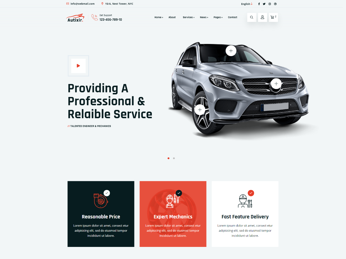 Autixir - Car Repair Service & Auto Mechanic WordPress Theme
