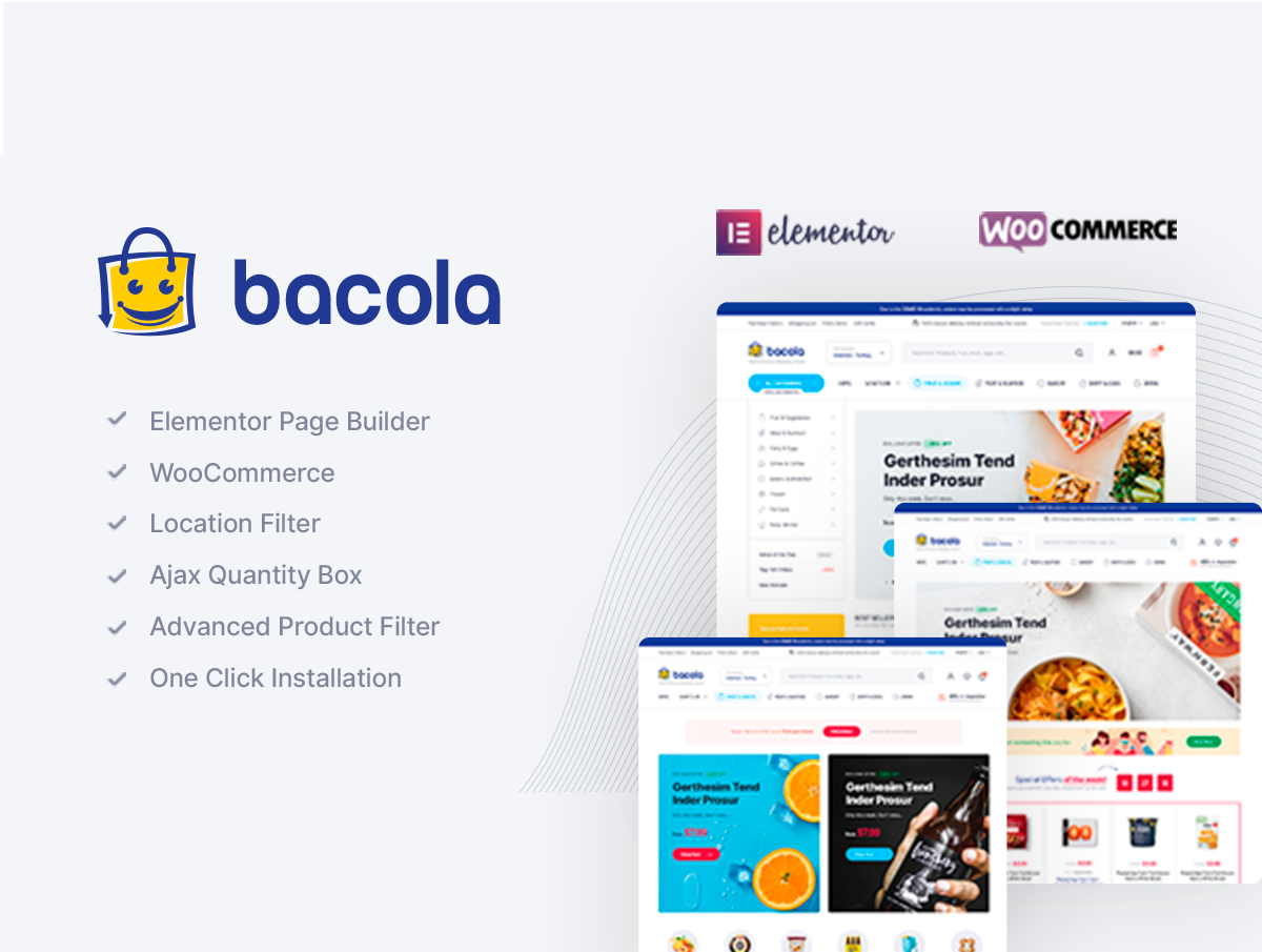 Bacola - Grocery Store and Food eCommerce Theme