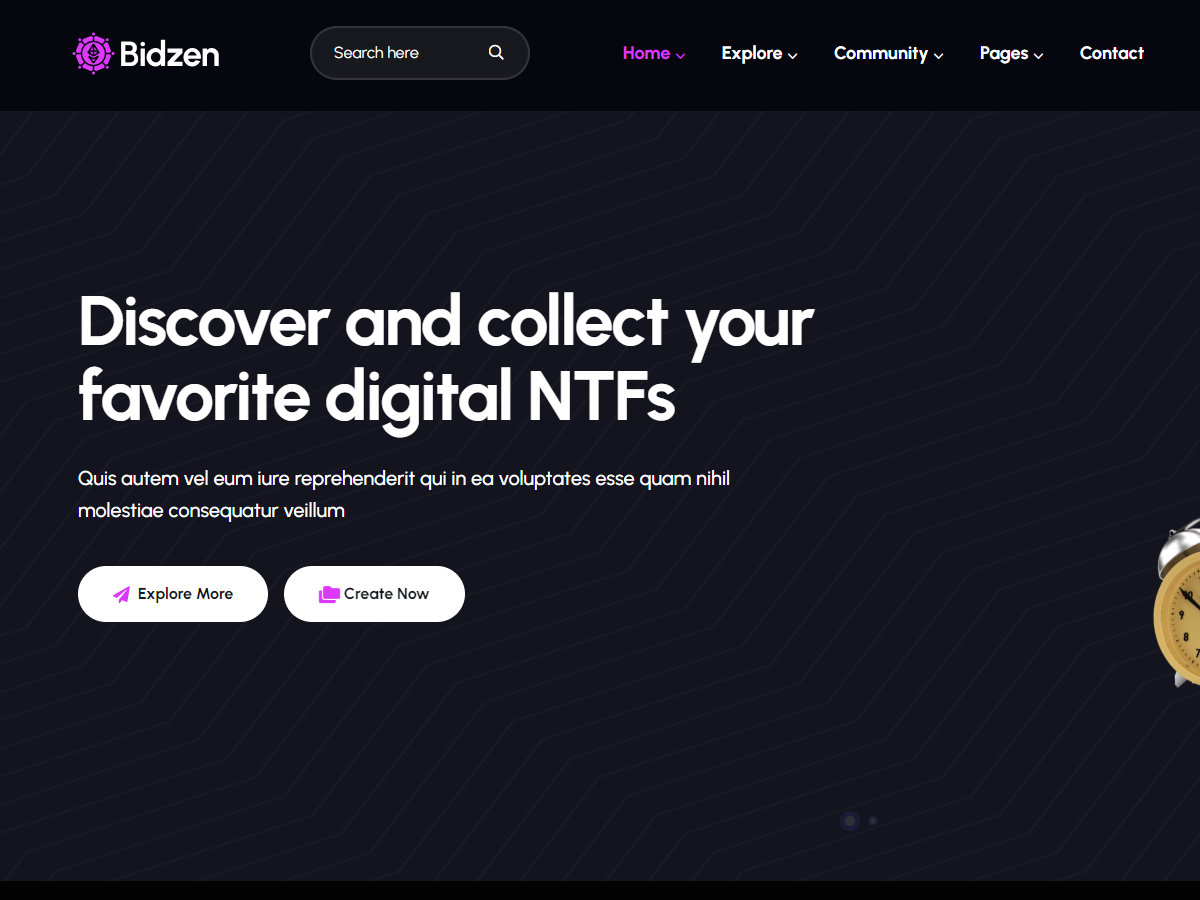 Bidzen - NFT Marketplace WordPress Theme