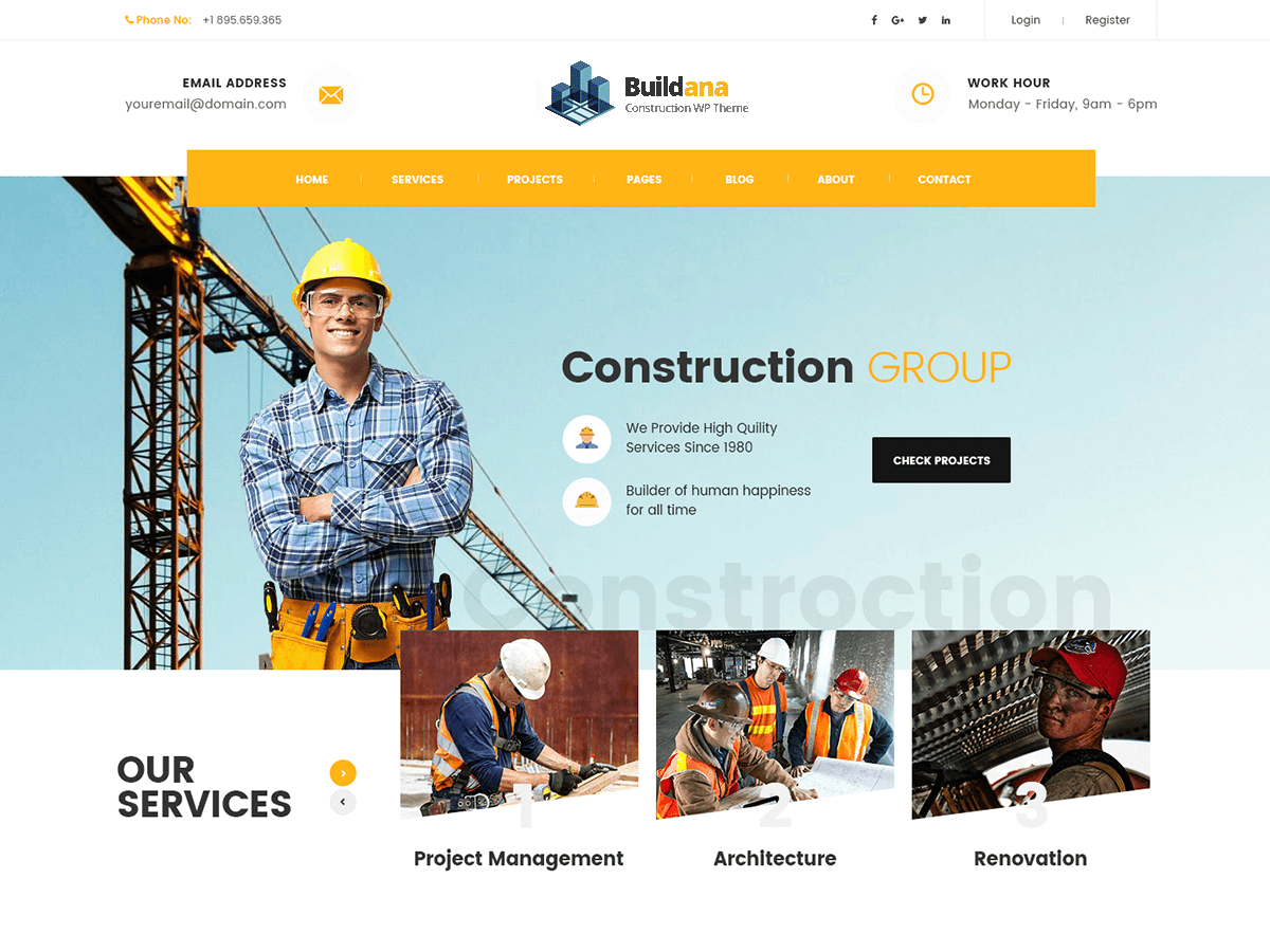 Buildana - Construction & Building WordPress Theme