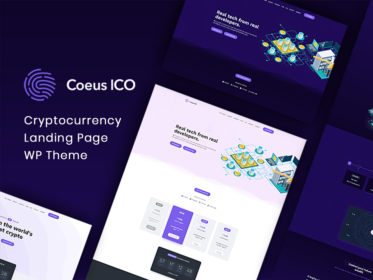 Coeus - Cryptocurrency Landing Page WordPress Them