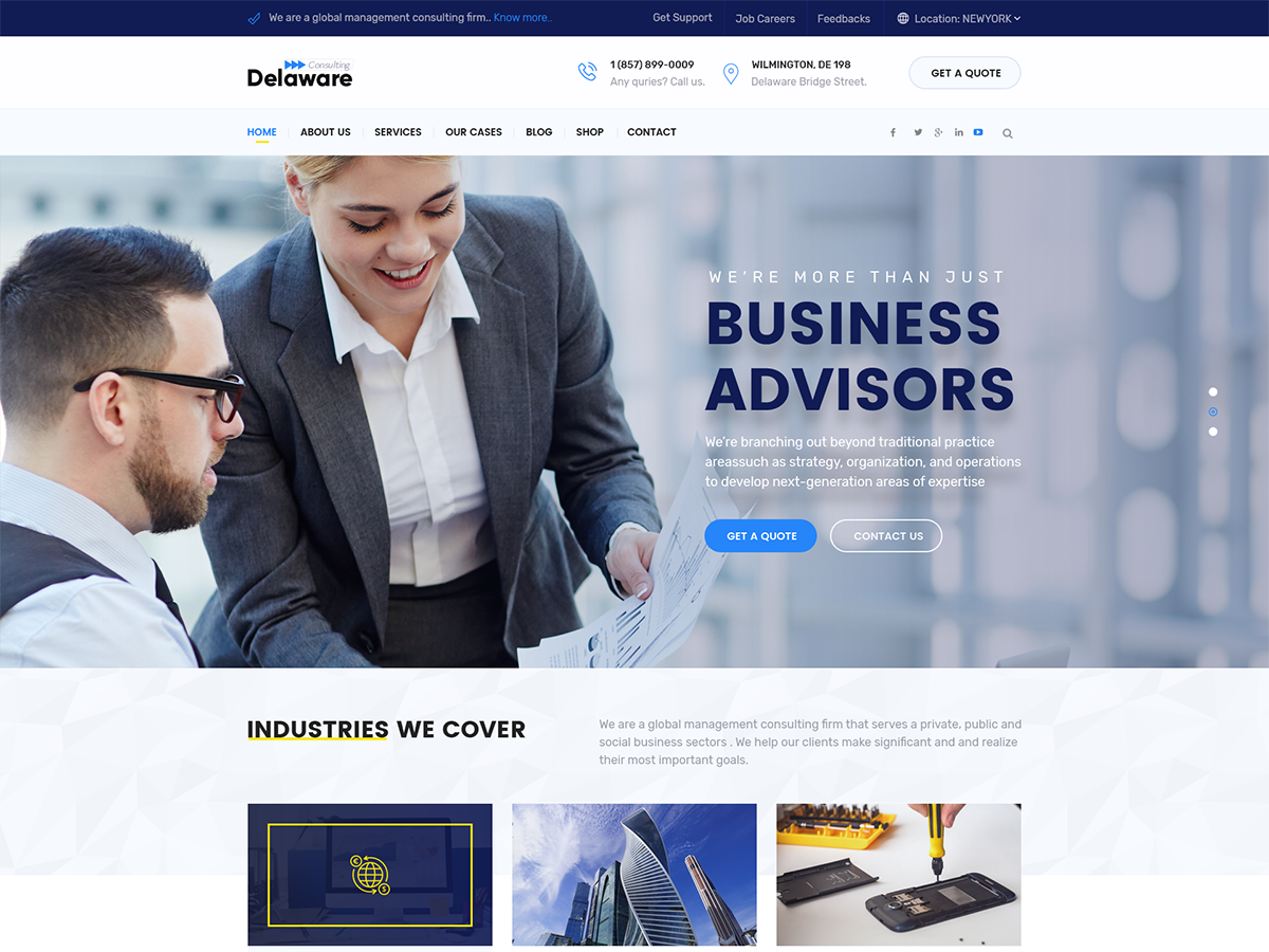 Delaware - Multi-Purpose Business WordPress Theme