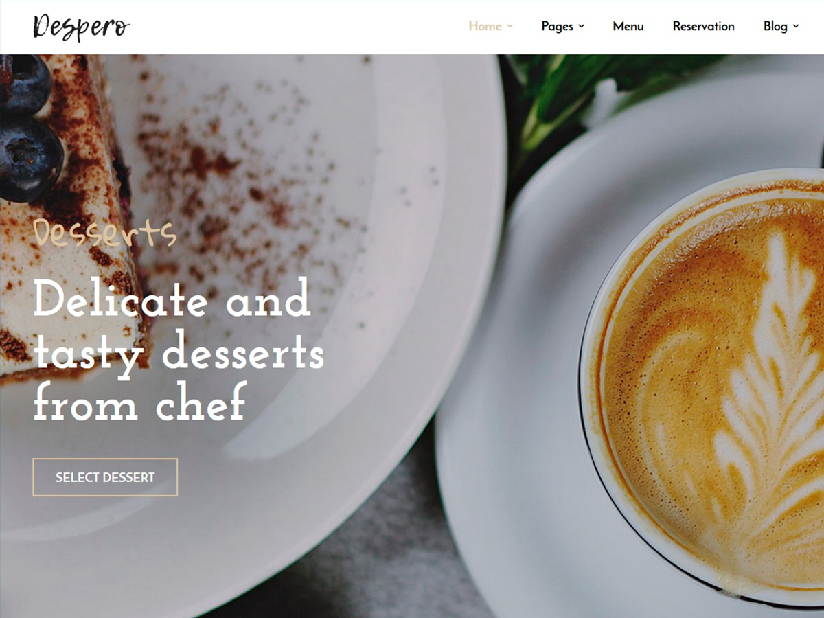 Despero Cafe & Restaurant WordPress Theme