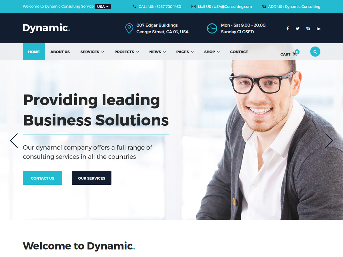Dynamic - Finance and Consulting WordPress Theme
