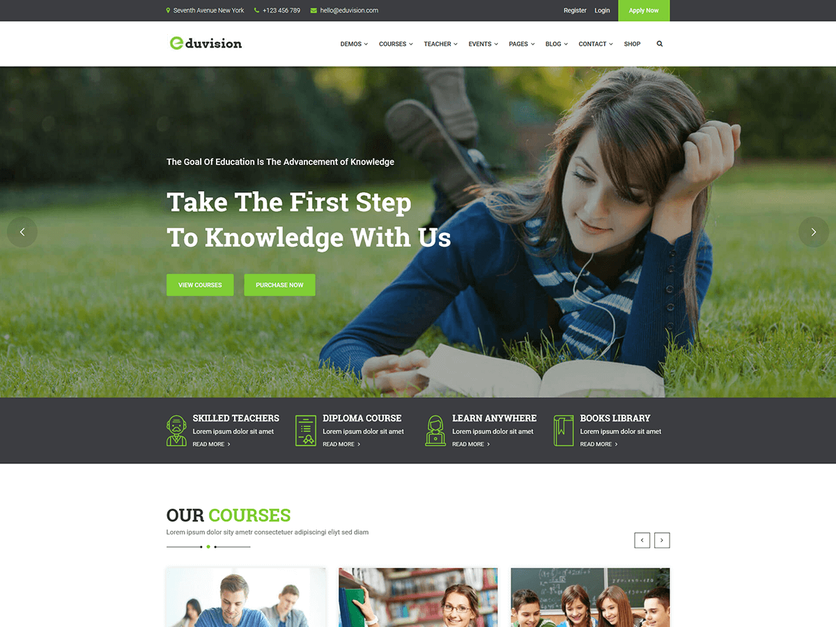 Eduvision - Online Course Education WordPress