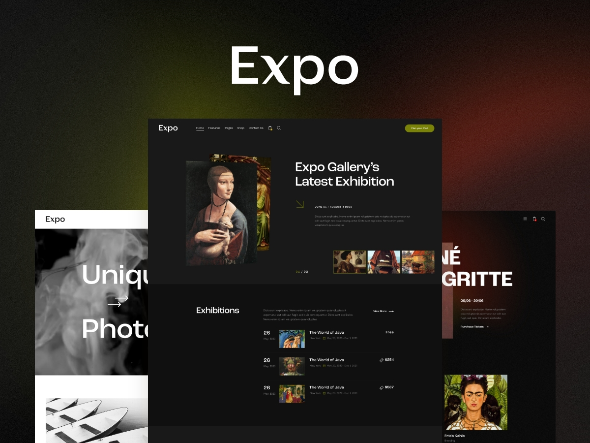 Expo - Modern Art & Photography Gallery WordPress Theme