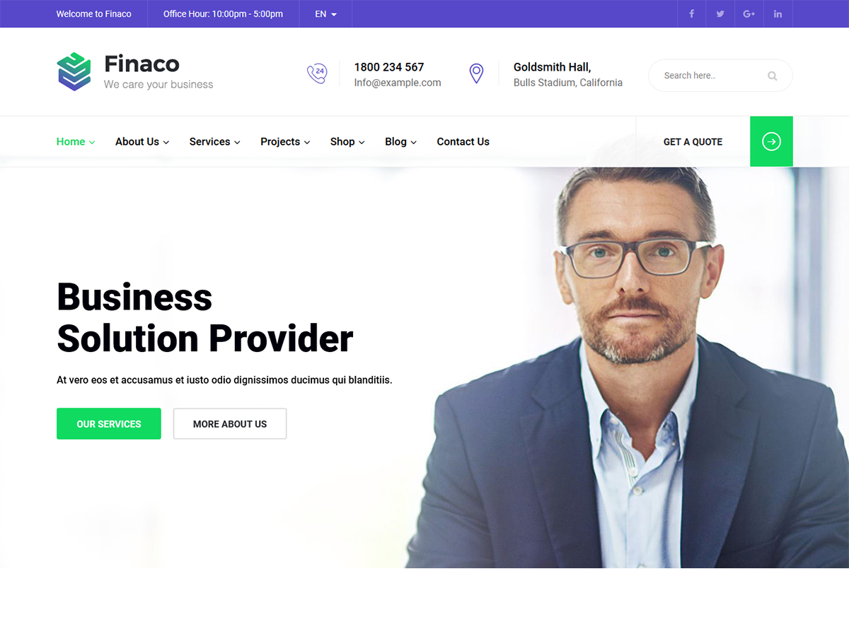 Finaco - Consulting & Business WordPress Theme