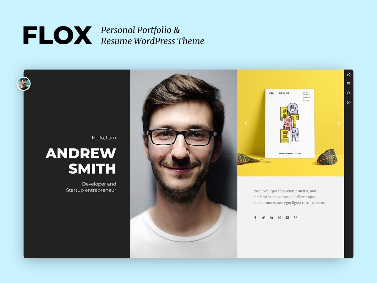 FLOX - Personal Portfolio & Resume WordPress Theme
