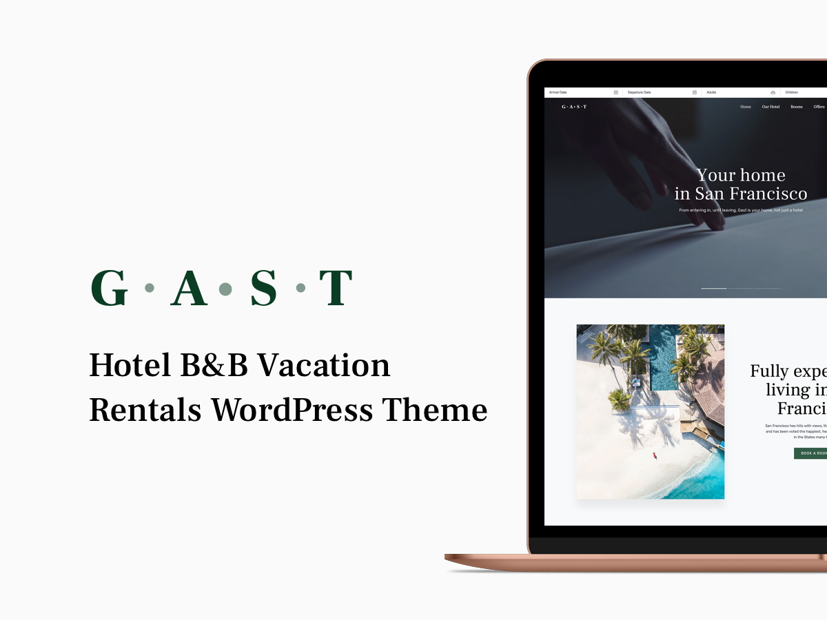 Gast - Hotel Booking WordPress Theme