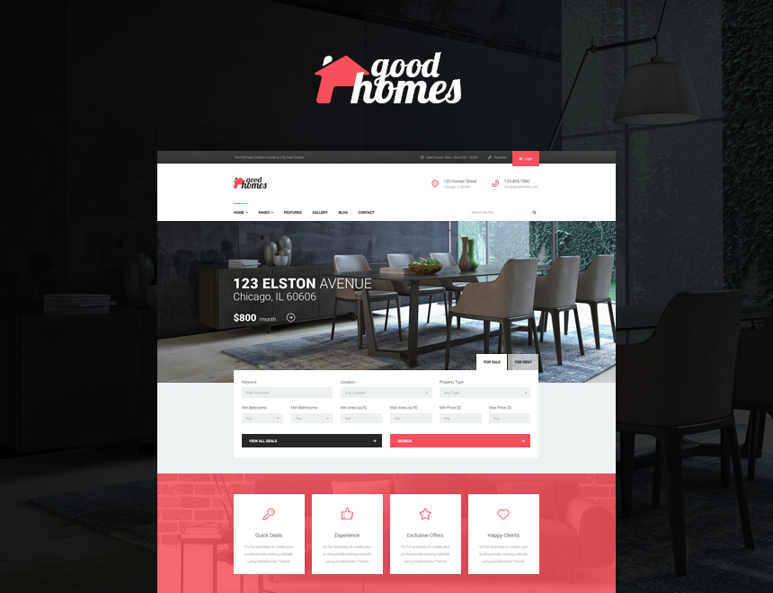 Good Homes - Real Estate WordPress Theme