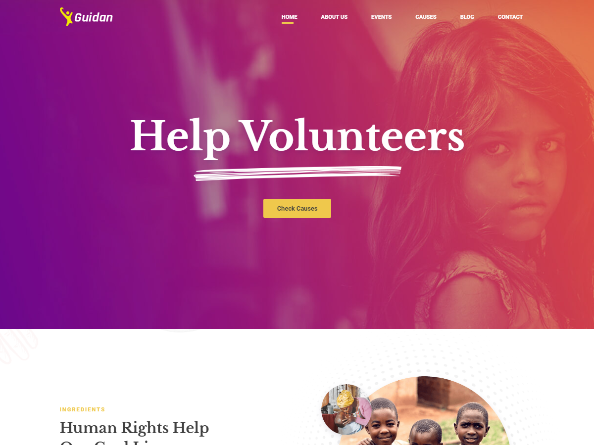 Guidan - NonProfit Charity WordPress Theme