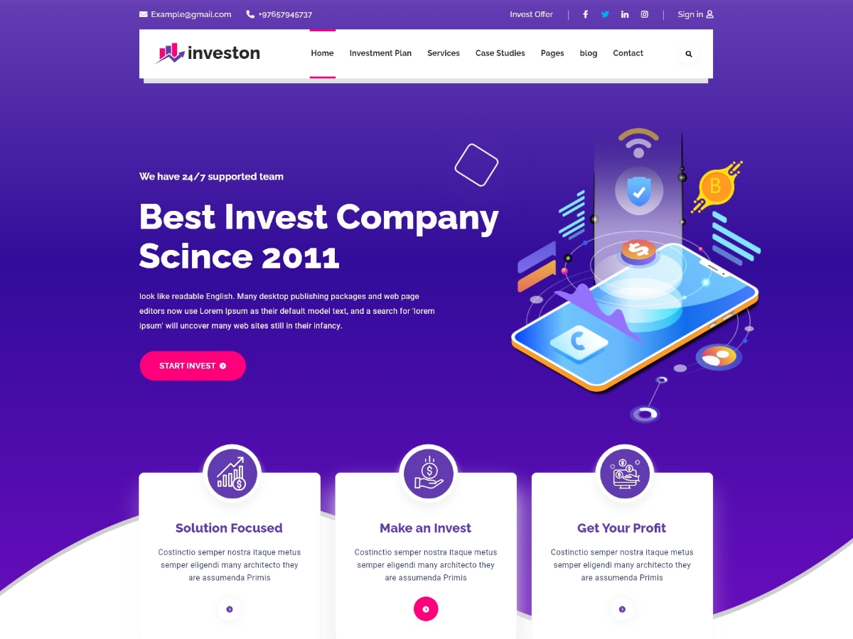 Investon - Investment, Business WordPress Theme