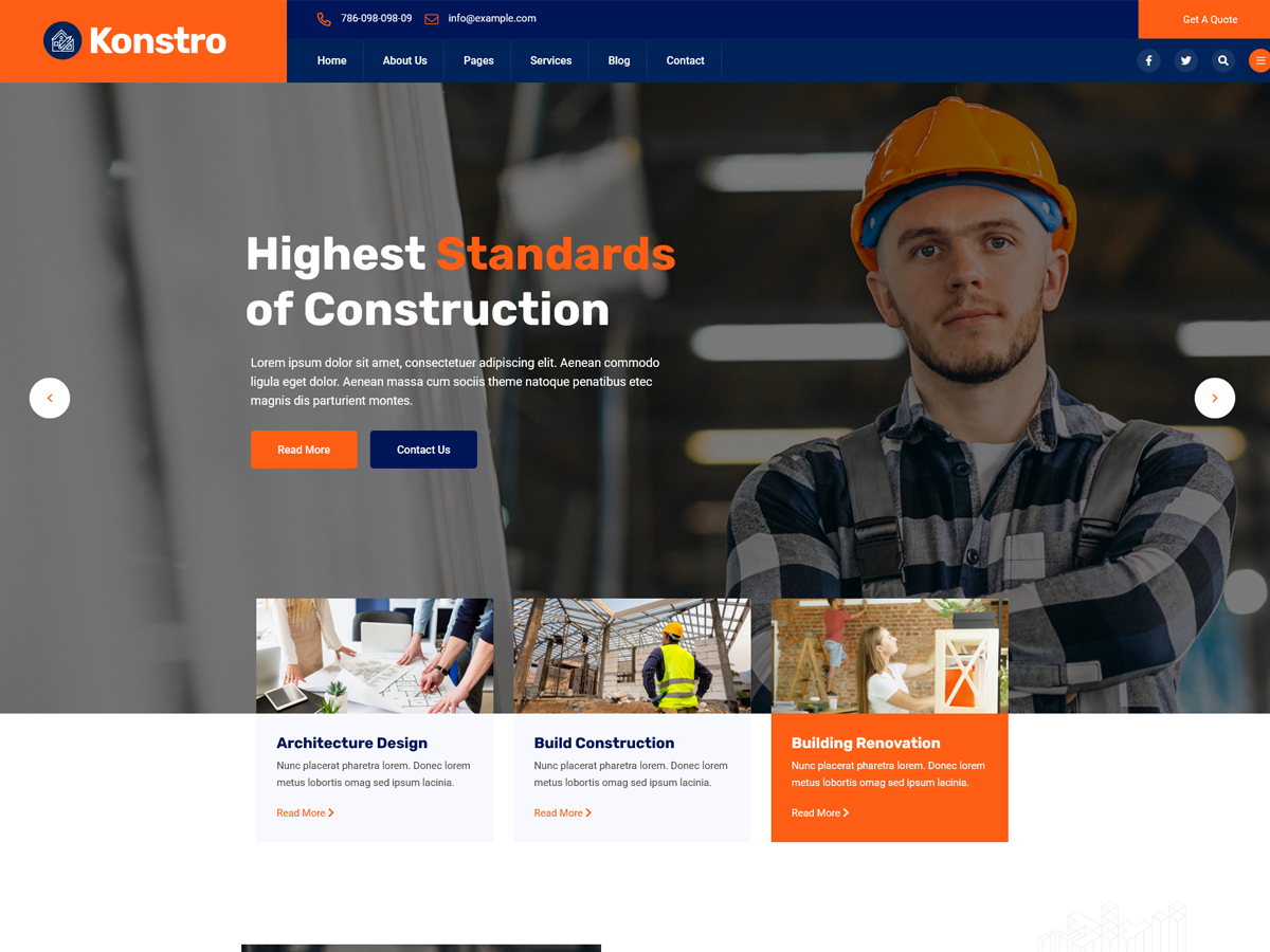 Konstro – Construction WordPress Theme