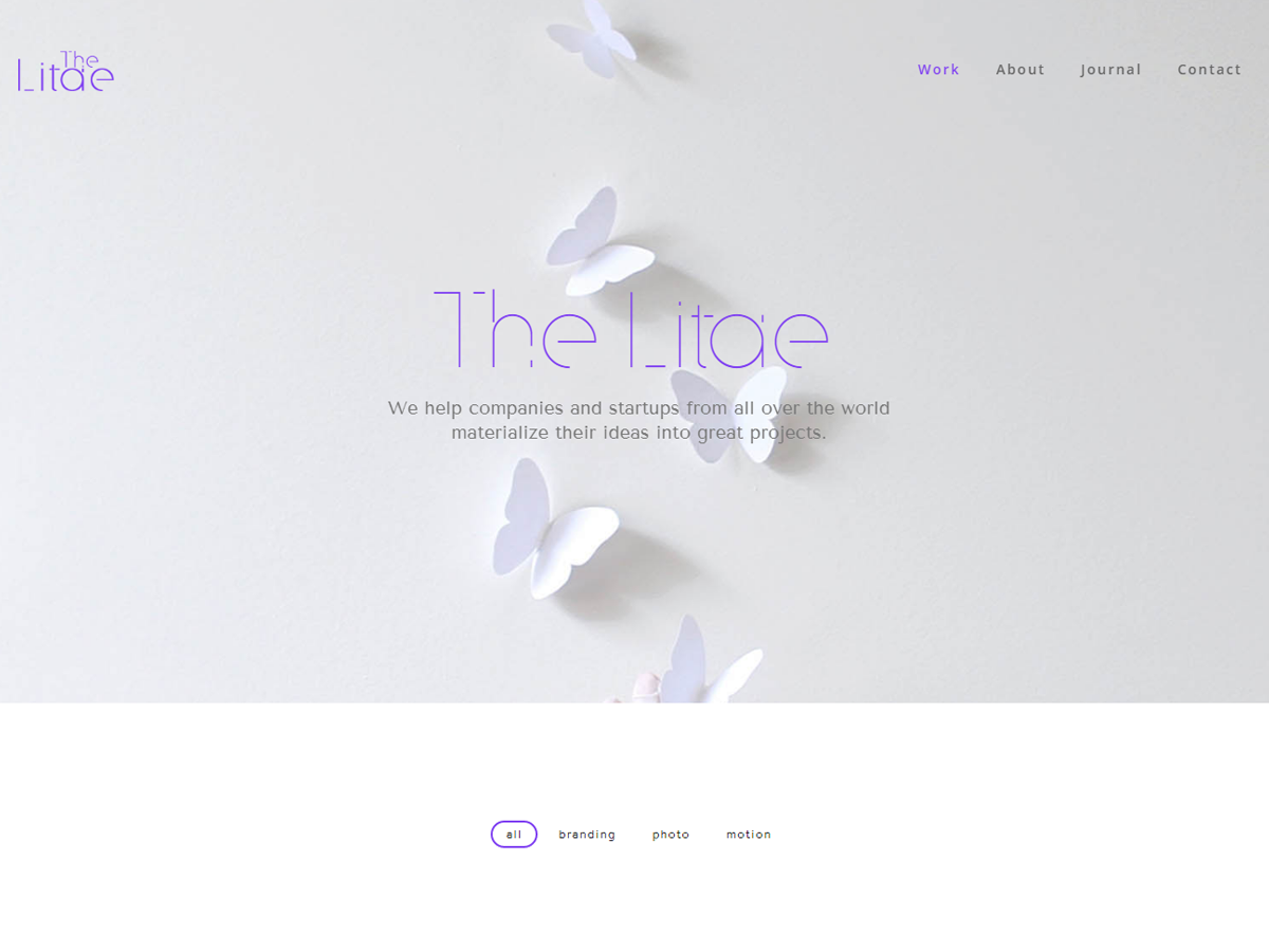 The Litae - Minimal Portfolio WordPress Theme