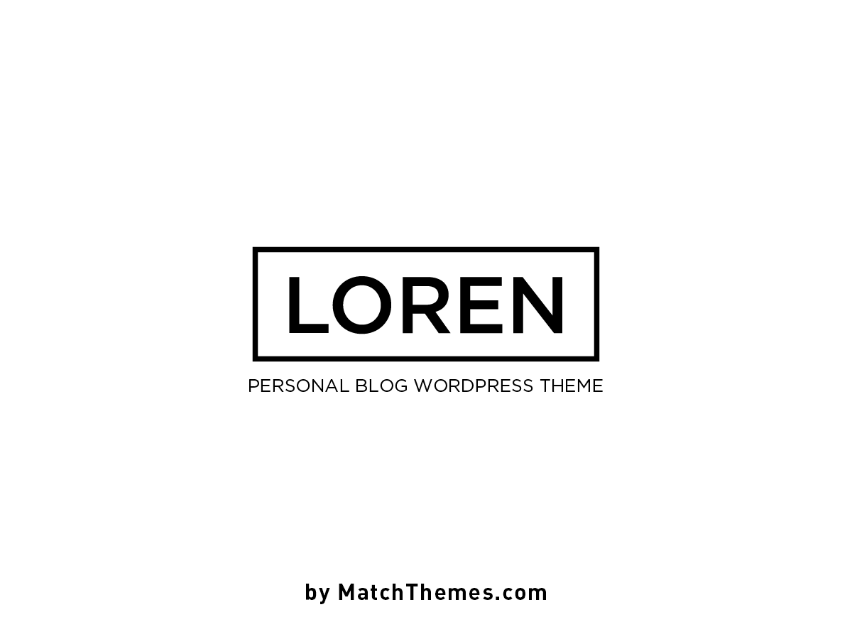 Loren Minimal Personal WordPress Blog Theme