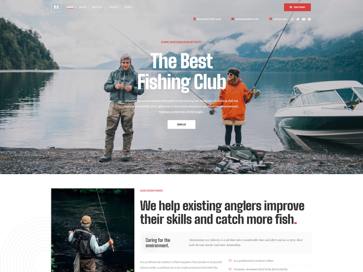 Mancink - Fishing & Angling WordPress Theme