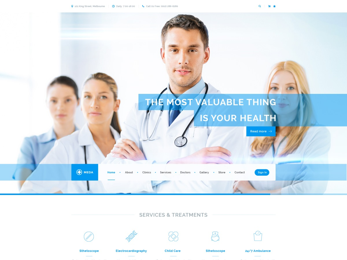 Meda — Health and Medical WordPress Theme
