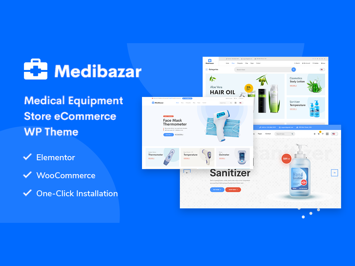 Medibazar - Medical Equipment Store eCommerce WordPress Theme