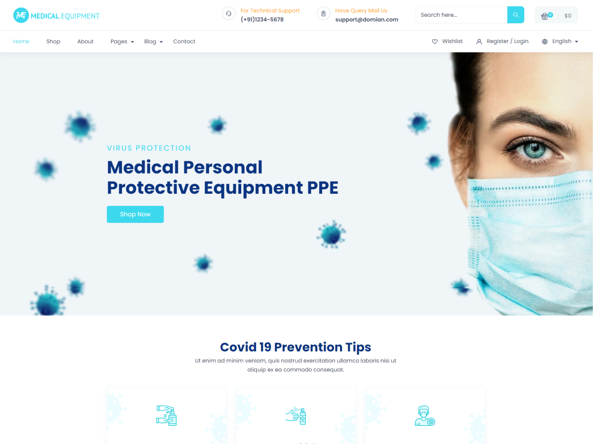 Medical Equipment - eCommerce WordPress Theme