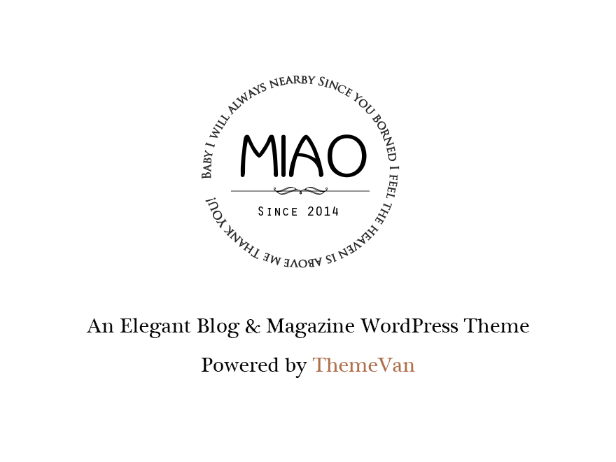 Miao - Clean Blog & Shop WordPress Theme