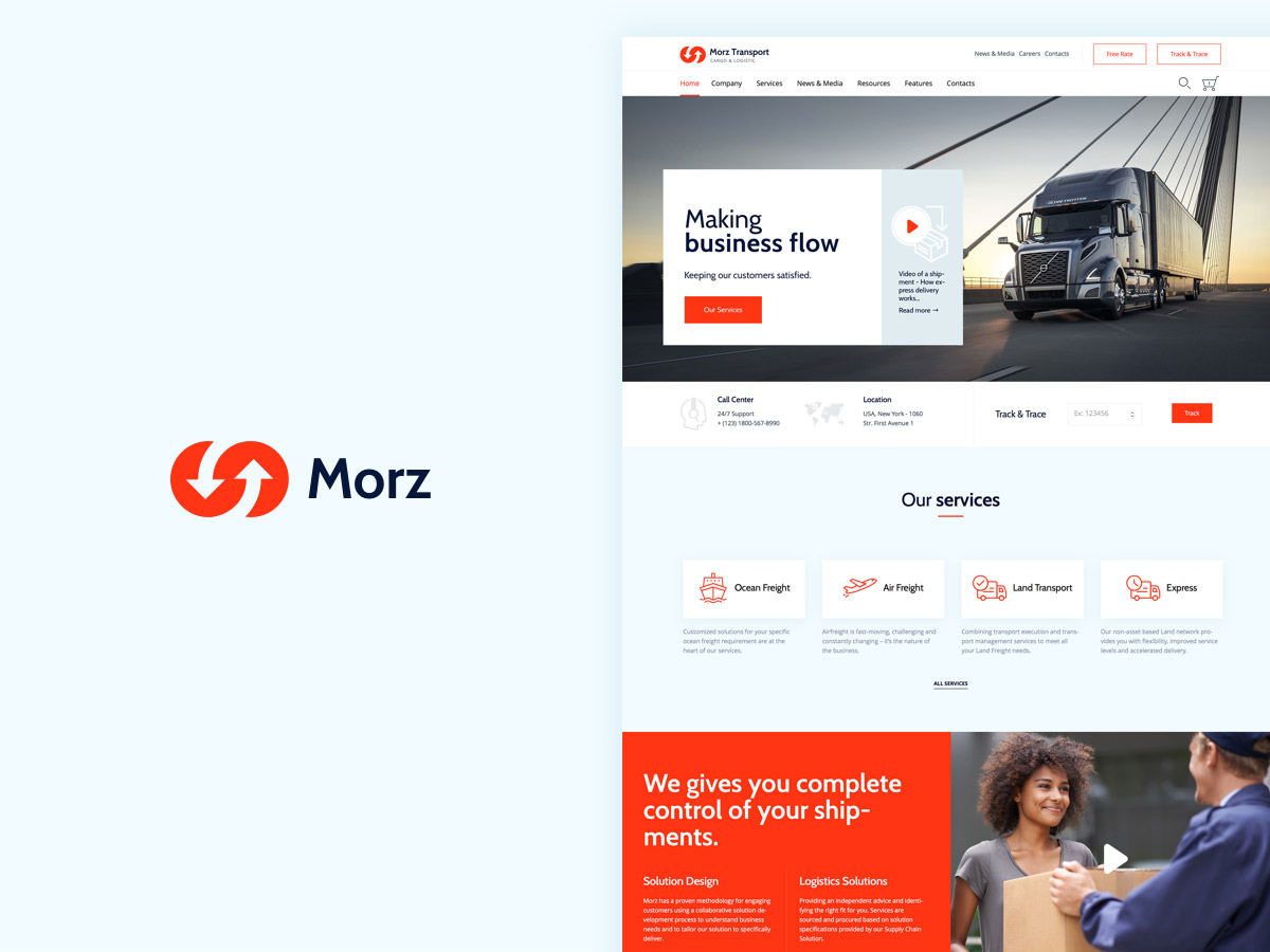 Morz - Transport Cargo Logistics WordPress Theme