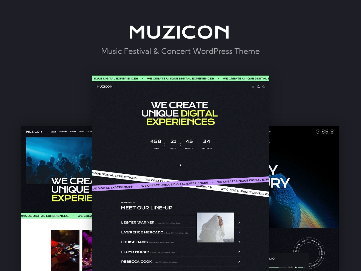 Muzicon - Music Festival & Concert WordPress Theme
