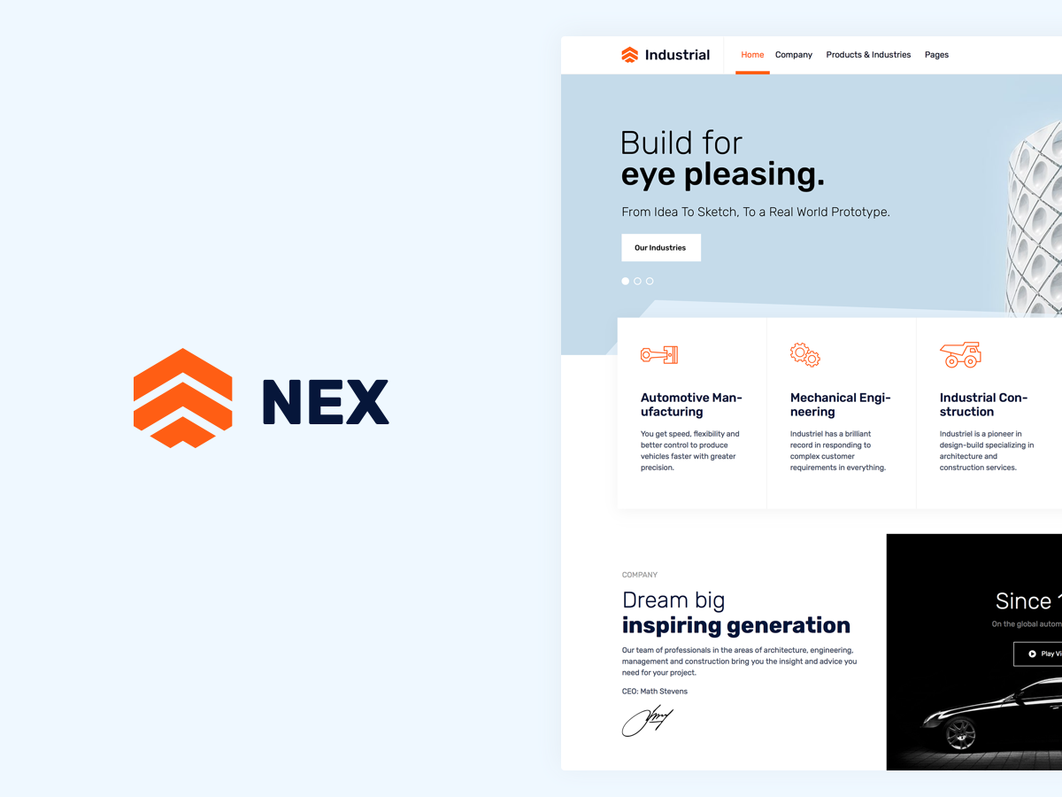 Nex - Industrial WordPress Theme