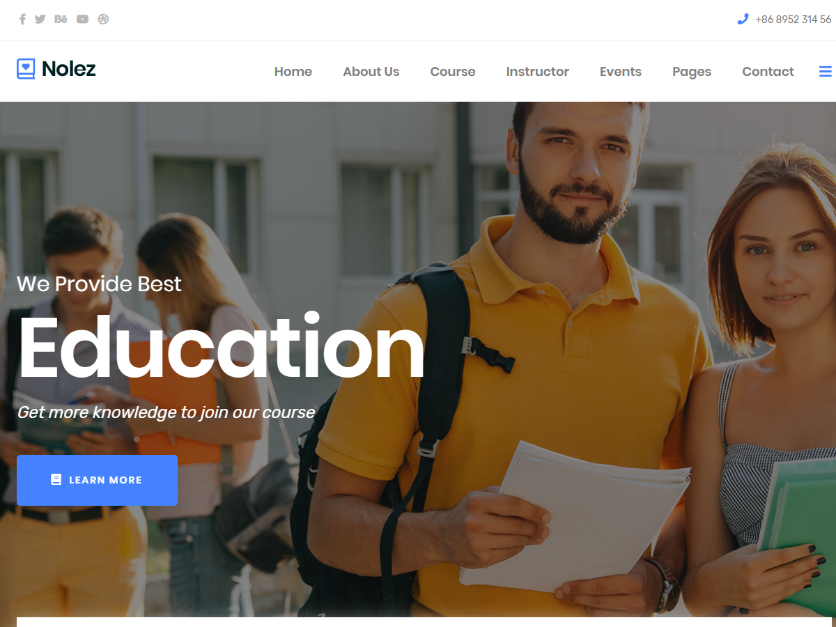 Nolez - Education Elementor WordPress Theme