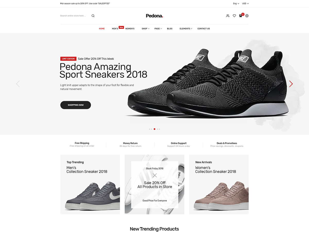 Pedona - Fashion & Sport Theme for WordPress