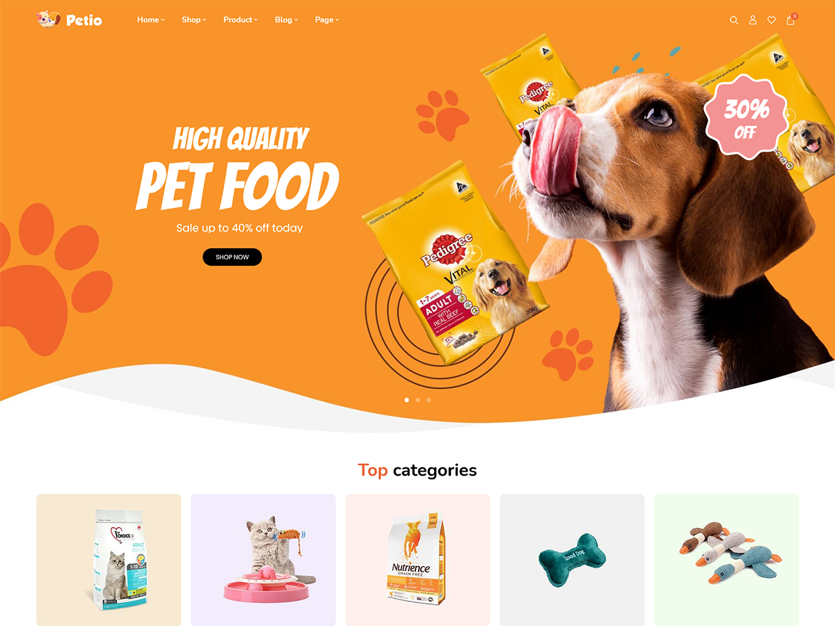 Petio - Pet Store WooCommerce WordPress Theme