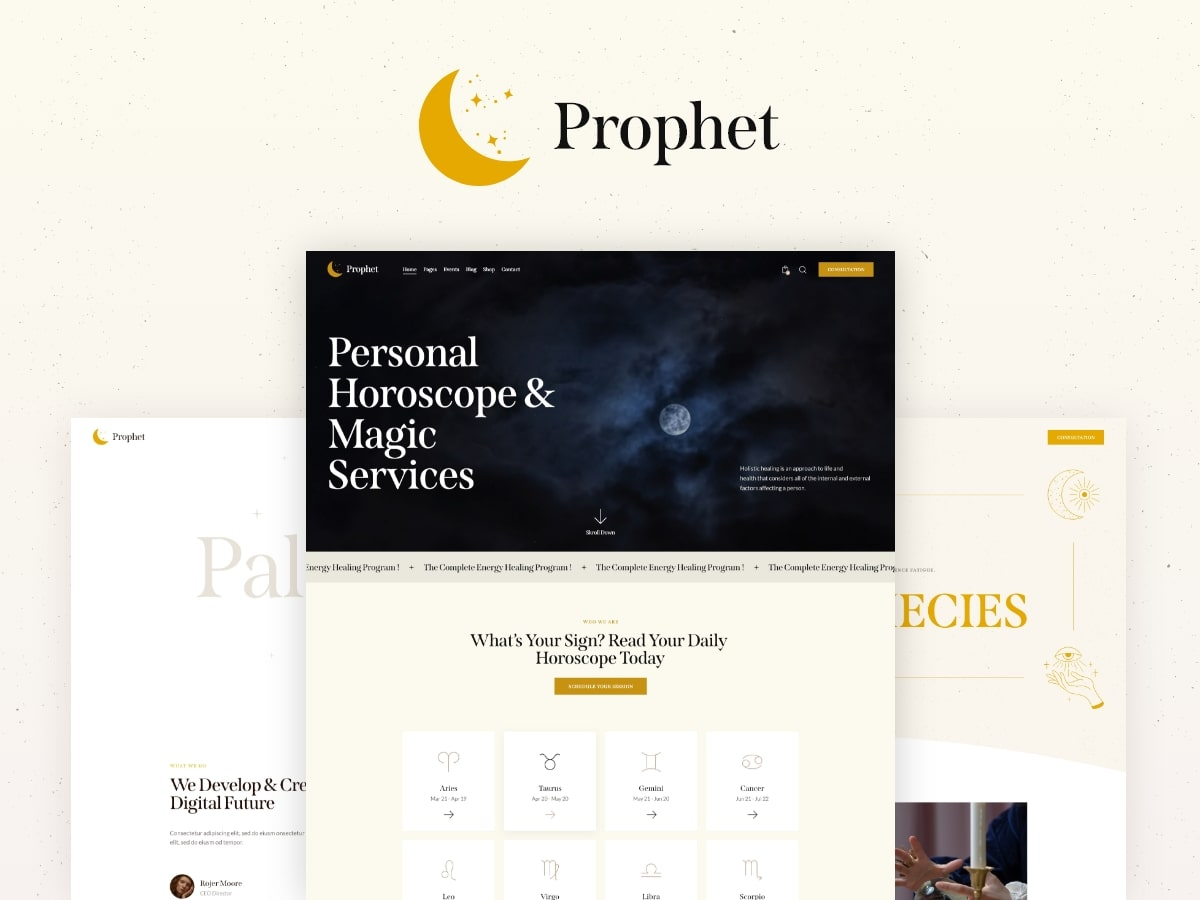 Prophet - Horoscope, Astrology & Fortune Telling WordPress Theme