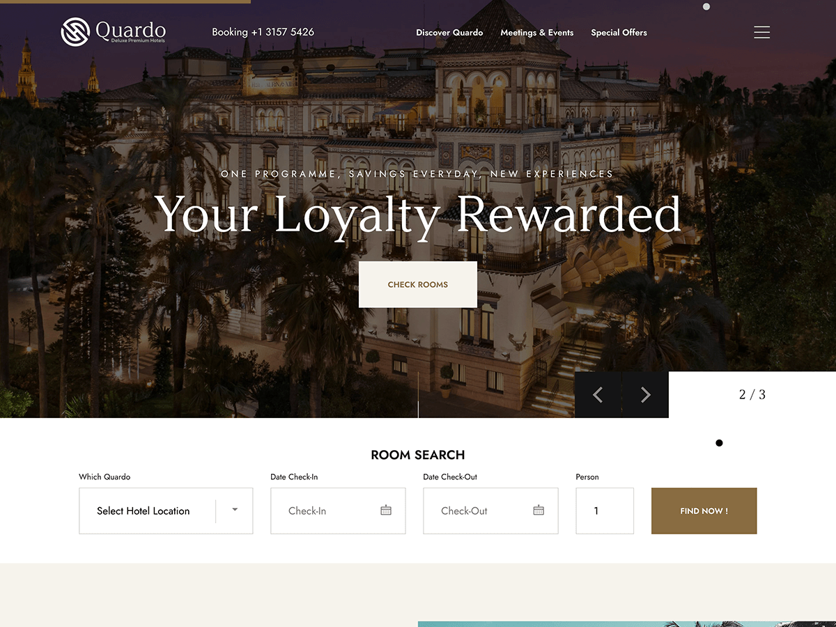 Quardo | Deluxe Hotels WordPress Theme