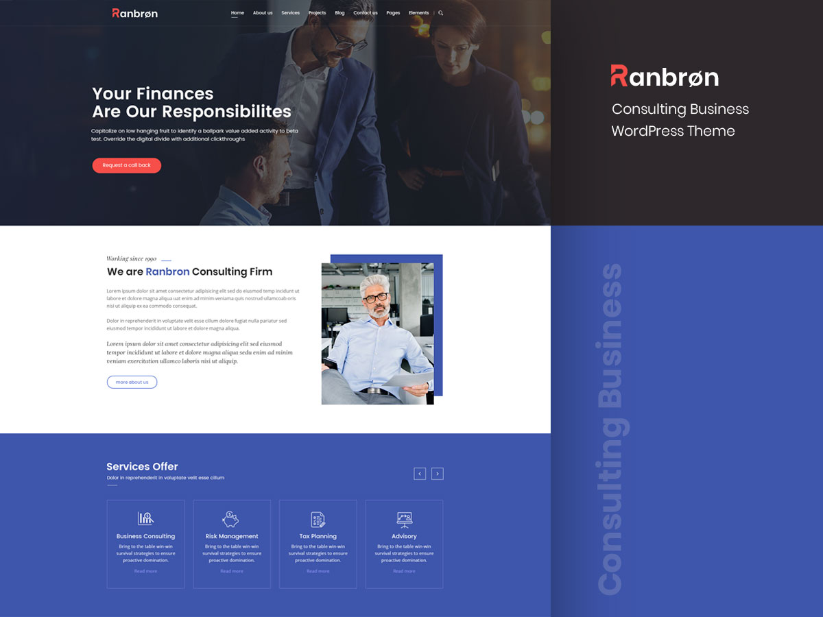 Ranbron - Business and Consulting WordPress Theme
