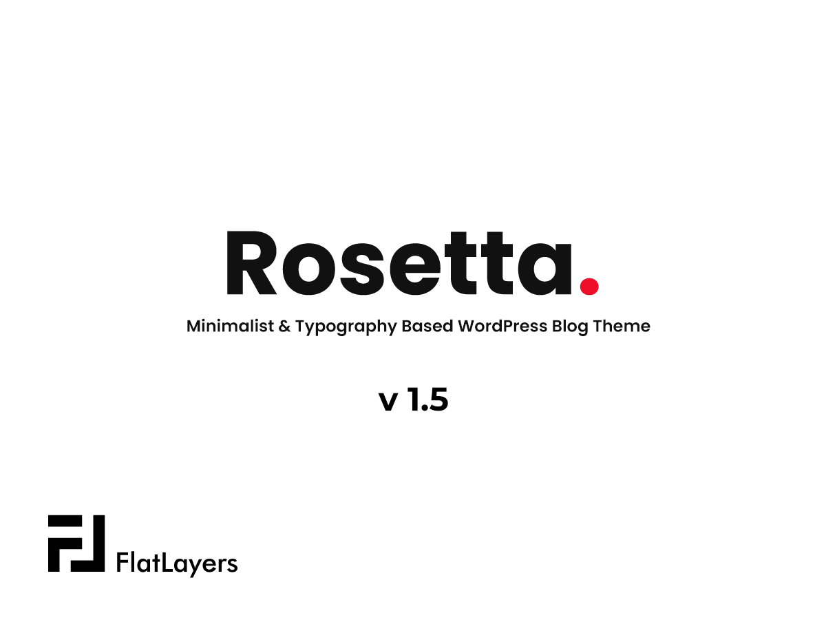 Rosetta - Minimal Typography WordPress Blog Theme