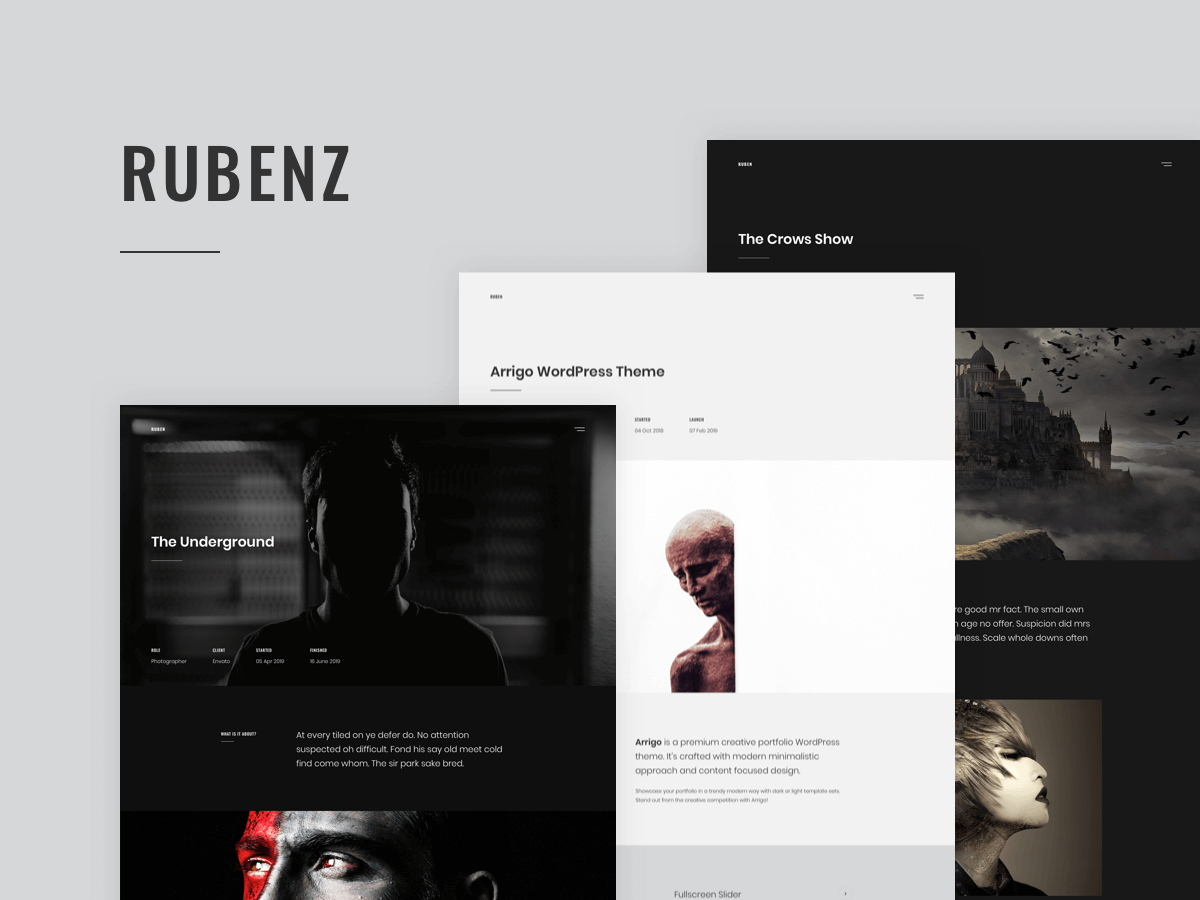 Rubenz - Creative Portfolio AJAX WordPress Theme