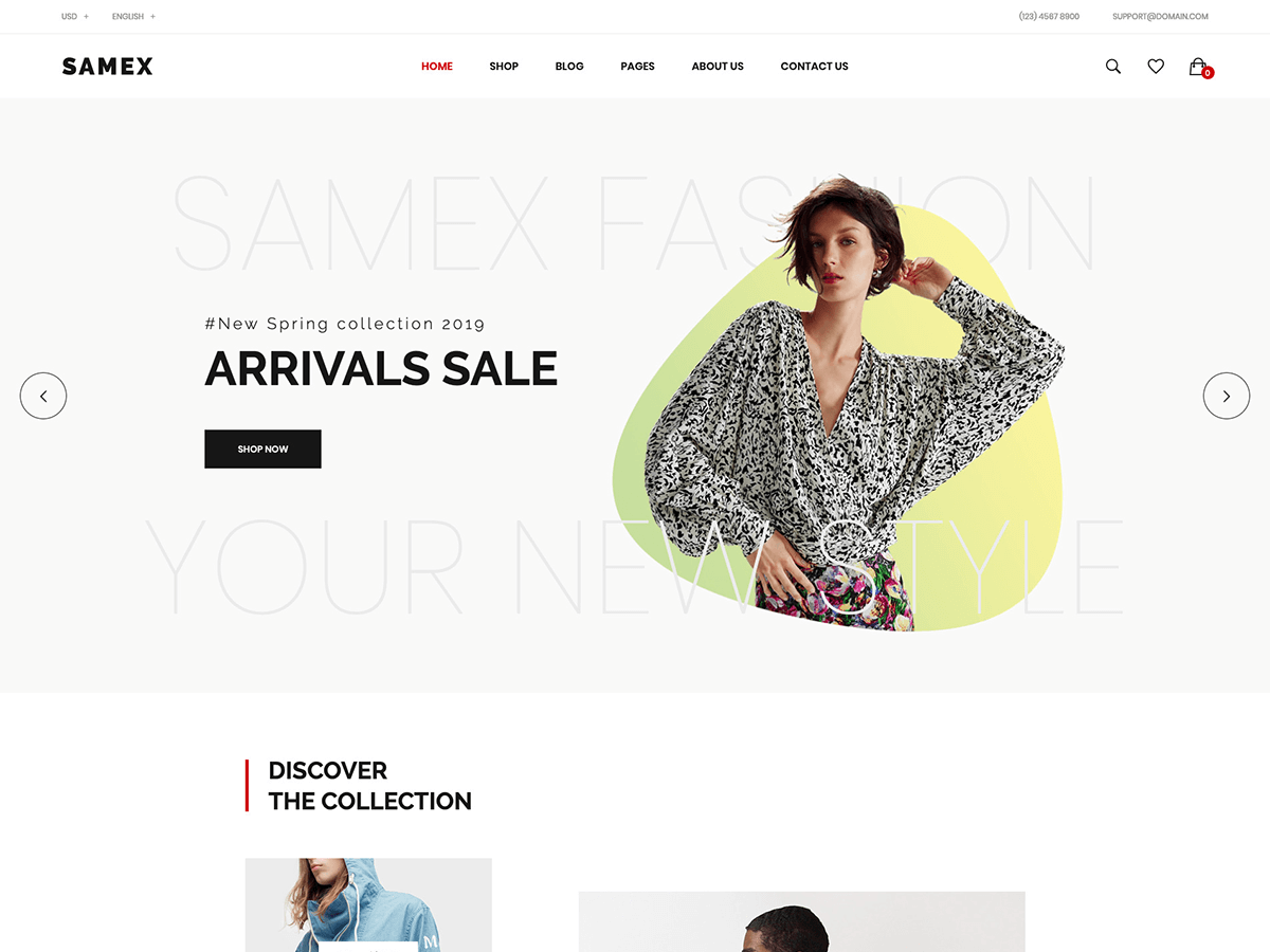 Samex - Clean, Minimal Shop WooCommerce WordPress