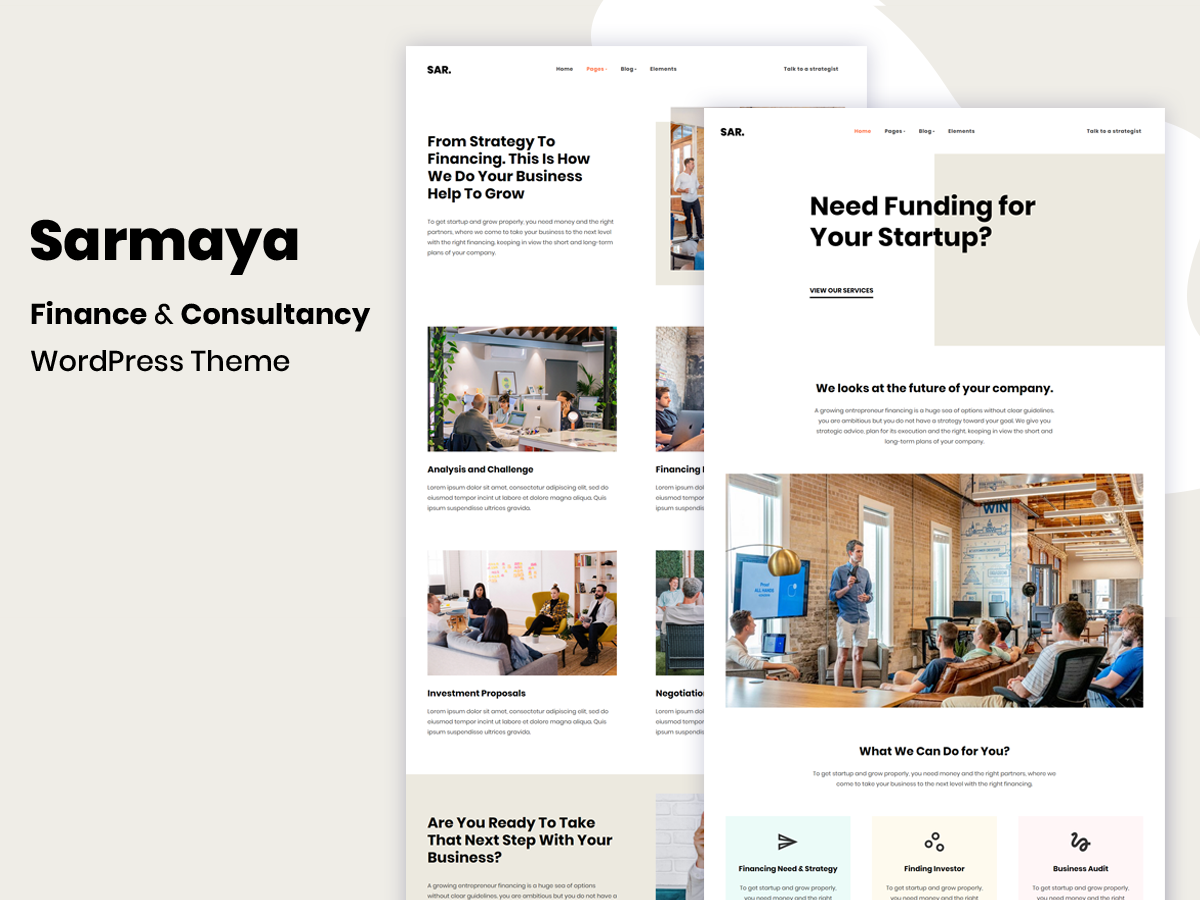 Sarmaya – Finance & Consultancy WordPress Theme