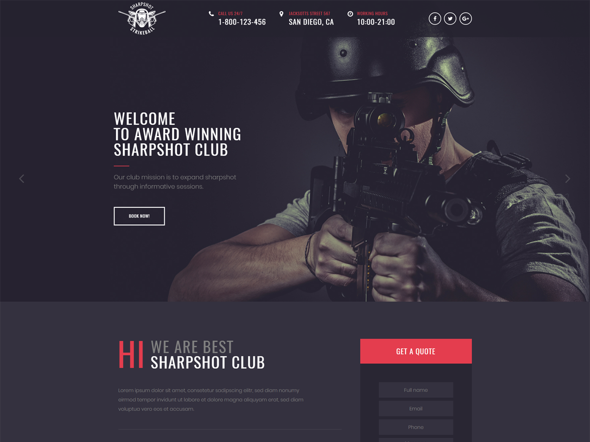 SharpShot - Responsive WordPress Theme