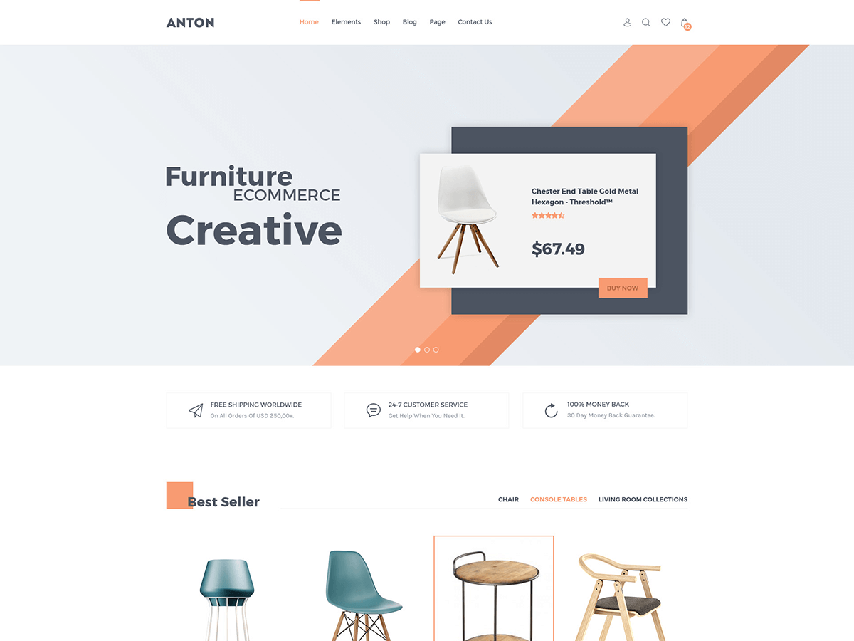 Anton - Furniture WooCommerce WordPress Theme
