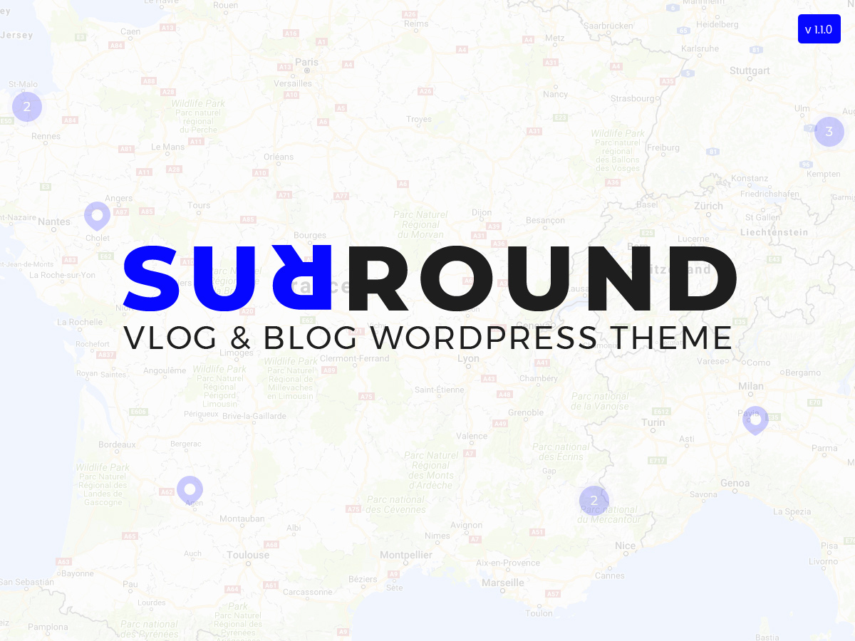 Surround Vlog & Blog WordPress Theme
