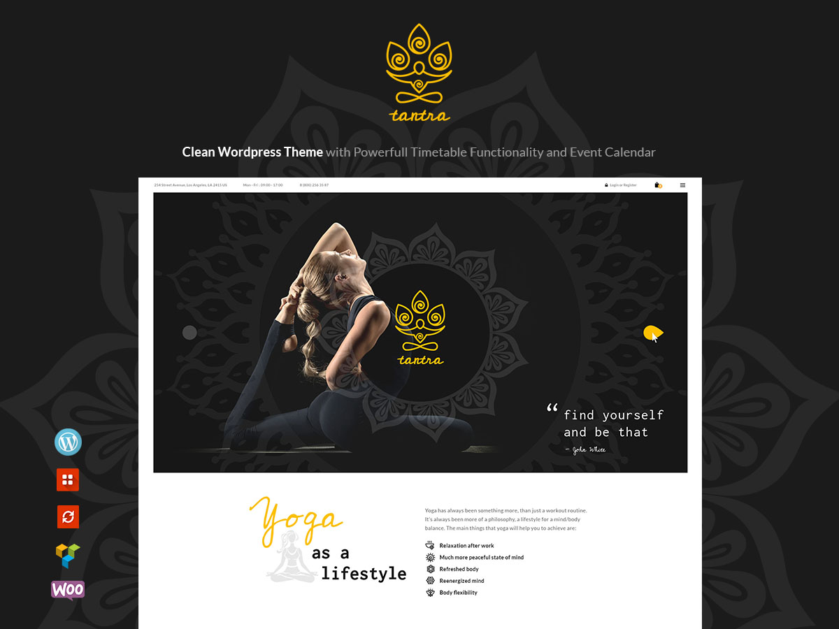 Tantra - A Yoga Studio and Fitness Club WP Theme