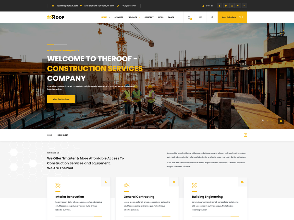 TheRoof - Construction & Renovate WordPress Theme