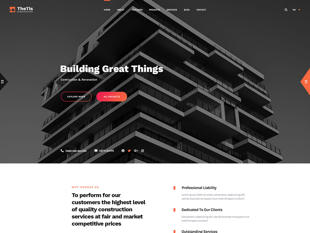 TheTis – Construction & Architecture WordPress The