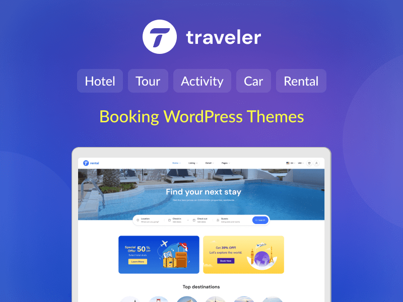 Traveler - The Best WordPress Travel Website & SEO Travel Theme