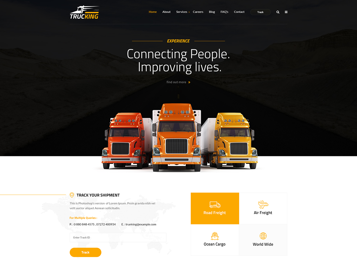 Trucking - Logistics and Transportation WordPress