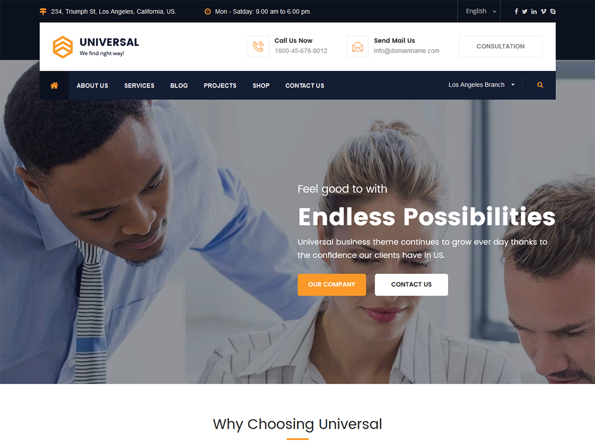 Universal - Business Consulting WordPress Theme