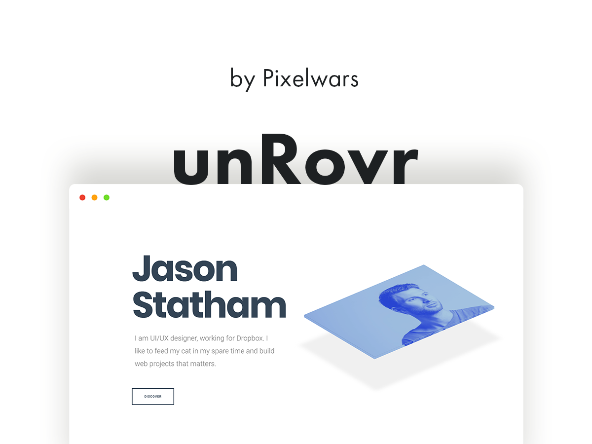 unRovr - Animated vCard & Resume WordPress Theme