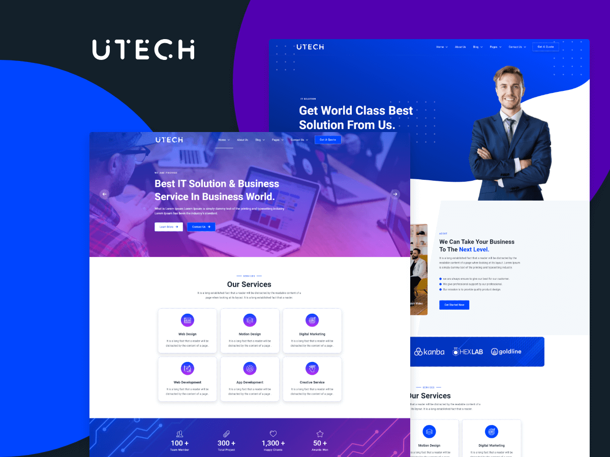 uTech - IT Solutions Services WordPress Theme